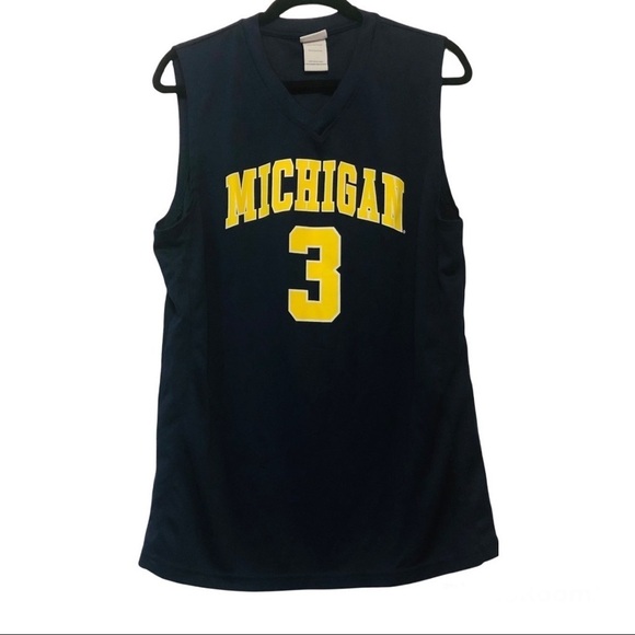 Pro Edge University of Michigan Navy Blue & Yellow #3 Sleeveless Jersey - Picture 1 of 8